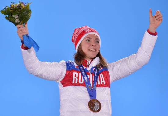 2014 Winter Olympics. Medal ceremony. Day Eight