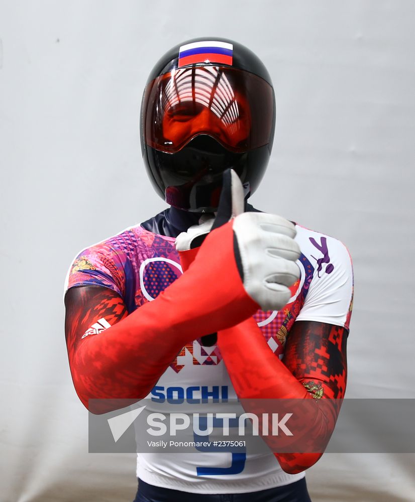 2014 Winter Olympics. Skeleton. Men. Day Two