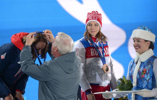 2014 Winter Olympics. Medal ceremony. Day Eight