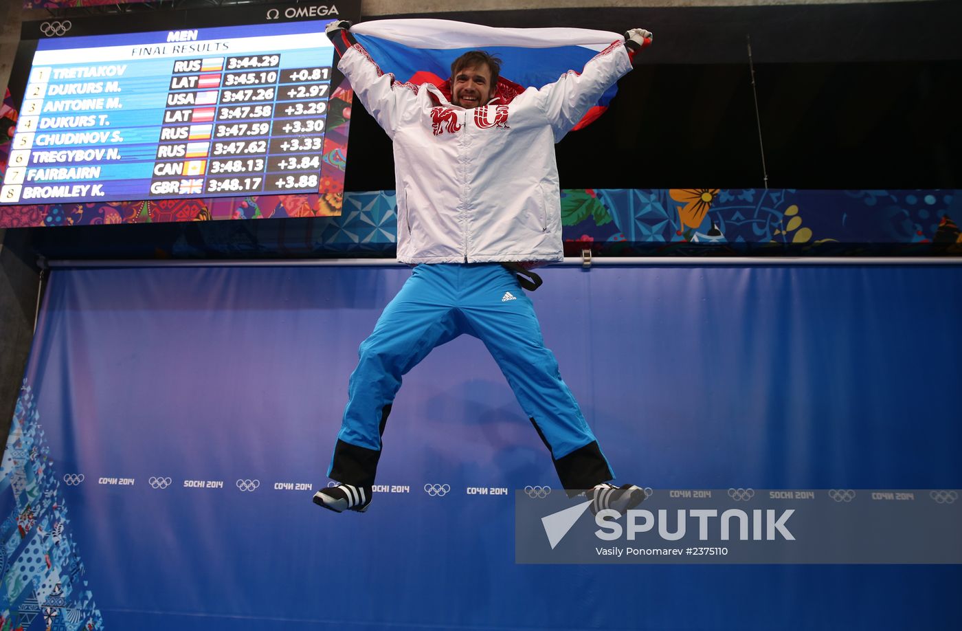 2014 Winter Olympics. Skeleton. Men. Day Two