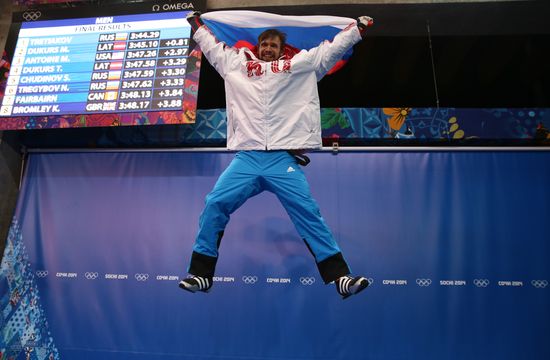 2014 Winter Olympics. Skeleton. Men. Day Two