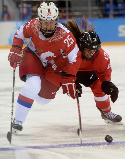 2014 Winter Olympics. Ice hockey. Women. Switzerland vs. Russia