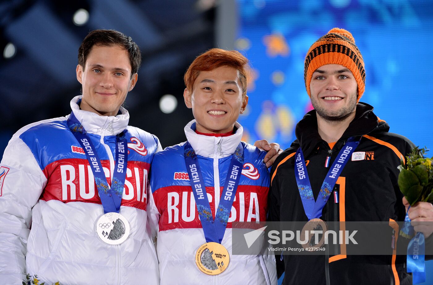 2014 Winter Olympics. Medal ceremony. Day Eight