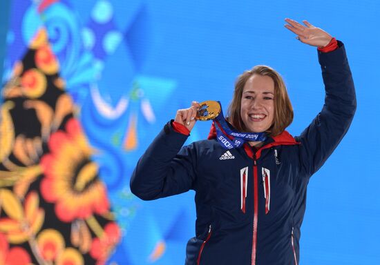 2014 Winter Olympics. Medal ceremony. Day Eight
