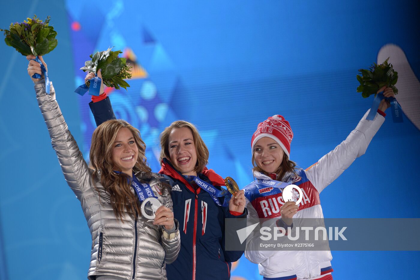 2014 Winter Olympics. Medal ceremony. Day Eight