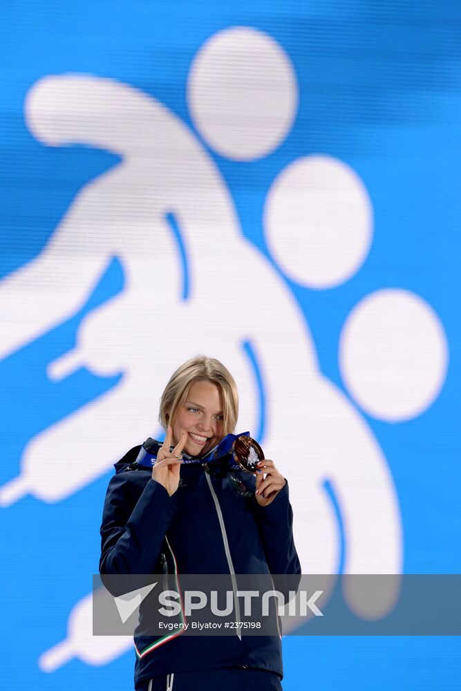 2014 Winter Olympics. Medal ceremony. Day Eight
