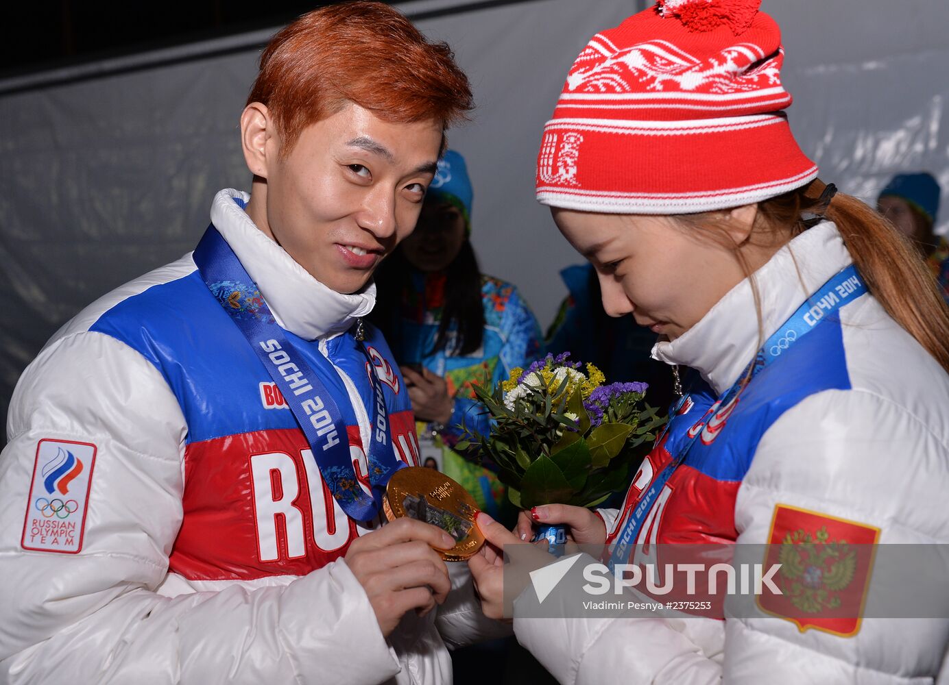 2014 Winter Olympics. Medal ceremony. Day Eight