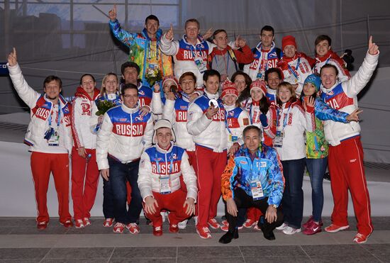 2014 Winter Olympics. Medal ceremony. Day Eight