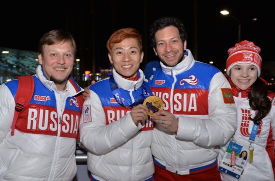 2014 Winter Olympics. Medal ceremony. Day Eight