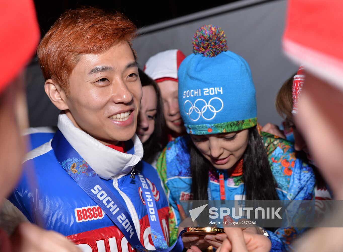 2014 Winter Olympics. Medal ceremony. Day Eight