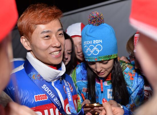 2014 Winter Olympics. Medal ceremony. Day Eight