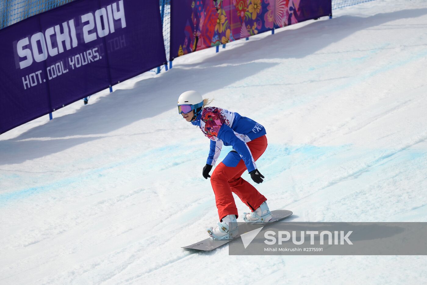 2014 Winter Olympics. Snowboarding. Women. Snowboard cross