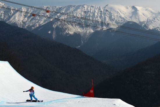 2014 Winter Olympics. Snowboarding. Women. Snowboard cross