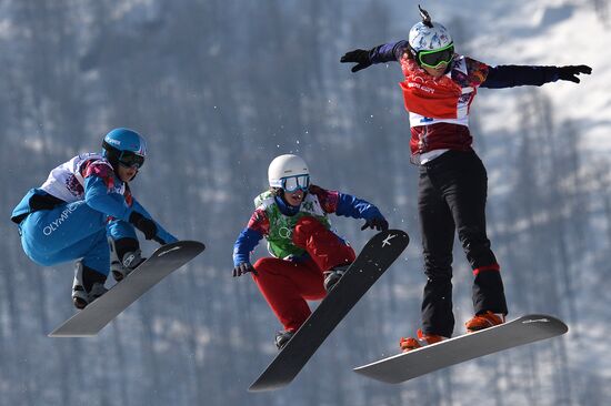2014 Winter Olympics. Snowboarding. Women. Snowboard cross