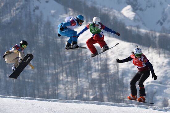 2014 Winter Olympics. Snowboarding. Women. Snowboard cross
