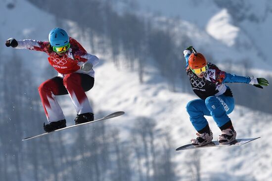 2014 Winter Olympics. Snowboarding. Women. Snowboard cross