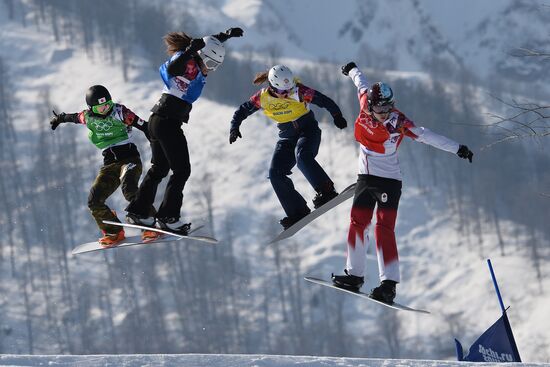 2014 Winter Olympics. Snowboarding. Women. Snowboard cross
