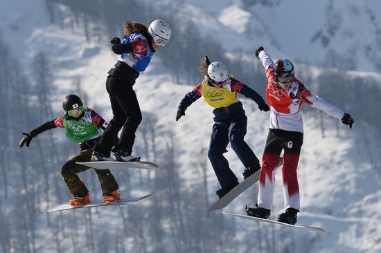 2014 Winter Olympics. Snowboarding. Women. Snowboard cross