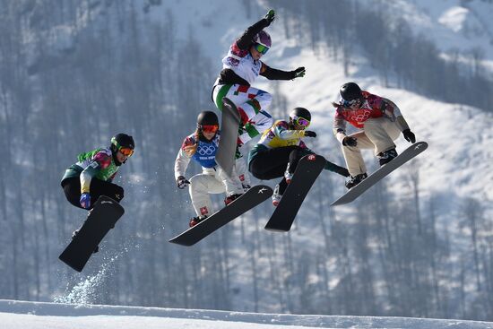 2014 Winter Olympics. Snowboarding. Women. Snowboard cross