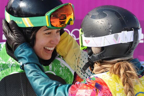 2014 Winter Olympics. Snowboarding. Women. Snowboard cross
