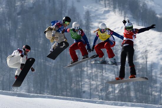 2014 Winter Olympics. Snowboarding. Women. Snowboard cross