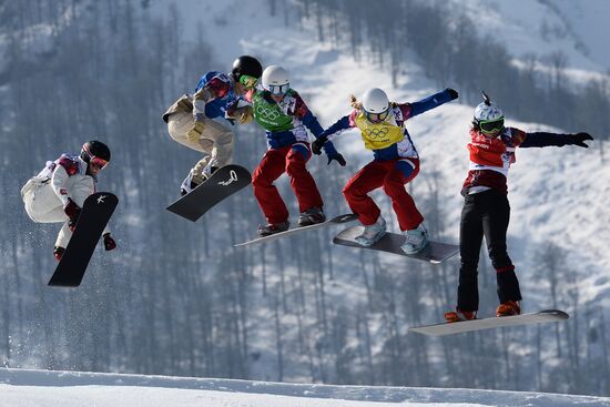 2014 Winter Olympics. Snowboarding. Women. Snowboard cross