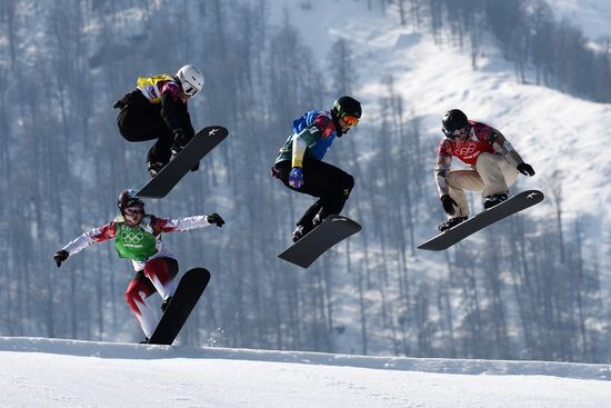 2014 Winter Olympics. Snowboarding. Women. Snowboard cross