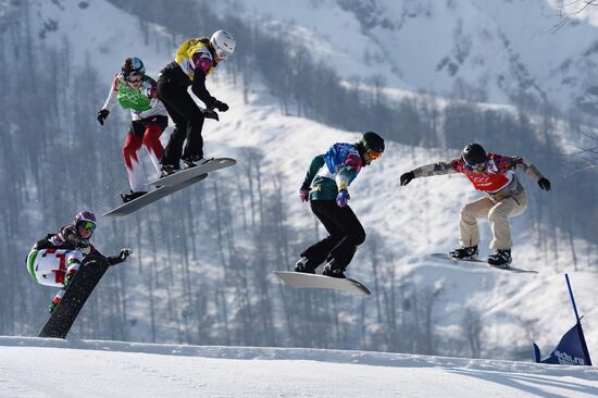 2014 Winter Olympics. Snowboarding. Women. Snowboard cross