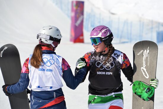 2014 Winter Olympics. Snowboarding. Women. Snowboard cross
