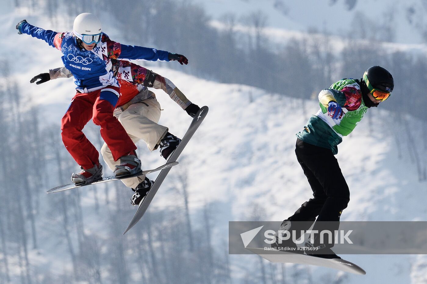 2014 Winter Olympics. Snowboarding. Women. Snowboard cross