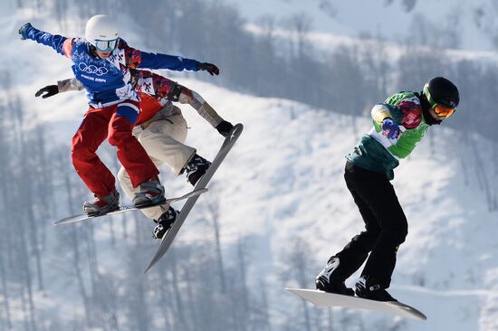 2014 Winter Olympics. Snowboarding. Women. Snowboard cross