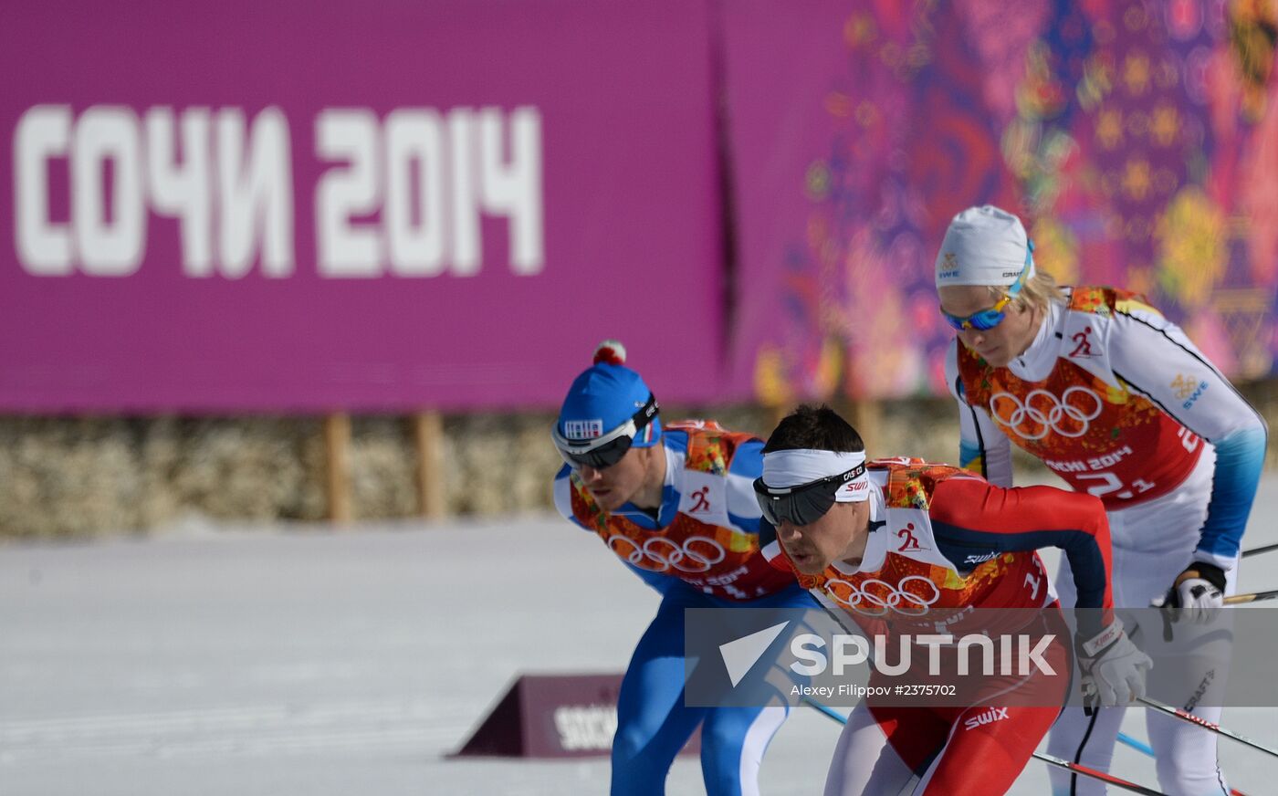 2014 Winter Olympics. Cross-country skiing. Men. Relay