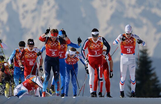 2014 Winter Olympics. Cross-country skiing. Men. Relay