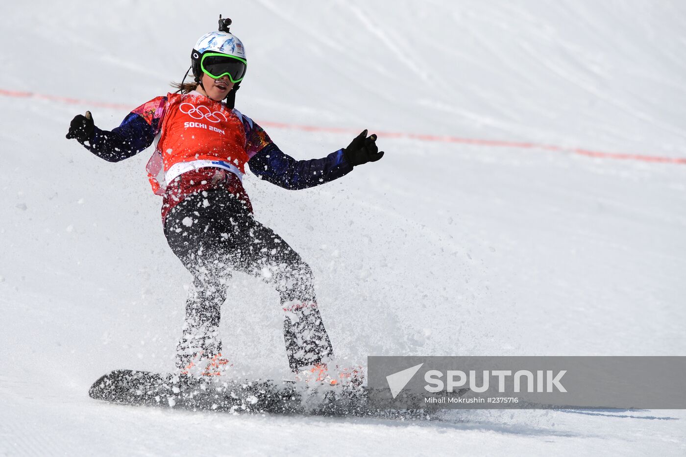 2014 Winter Olympics. Snowboarding. Women. Snowboard cross