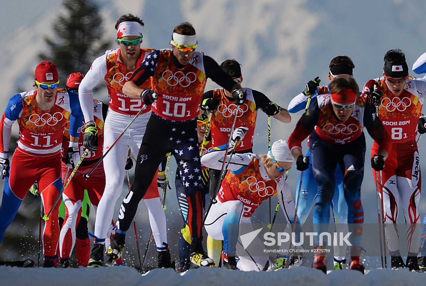 2014 Winter Olympics. Cross-country skiing. Men. Relay