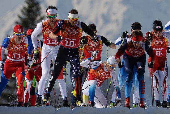 2014 Winter Olympics. Cross-country skiing. Men. Relay