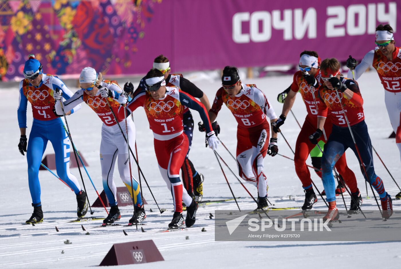 2014 Winter Olympics. Cross-country skiing. Men. Relay