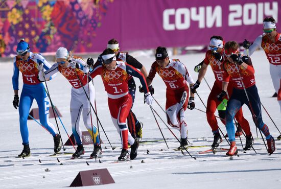 2014 Winter Olympics. Cross-country skiing. Men. Relay