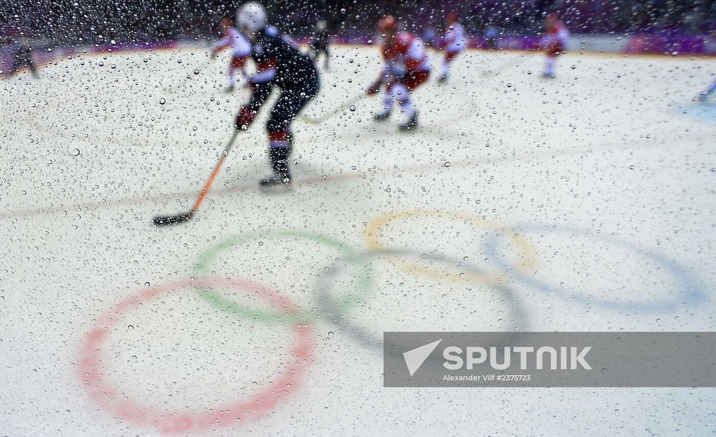 2014 Winter Olympics. Ice hockey. Men. USA vs. Russia