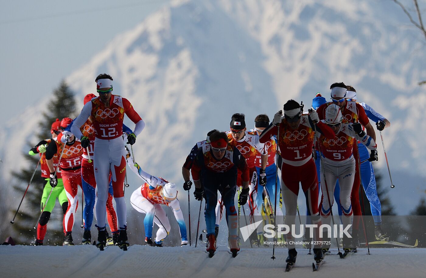 2014 Winter Olympics. Cross-country skiing. Men. Relay