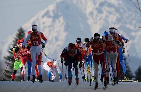 2014 Winter Olympics. Cross-country skiing. Men. Relay