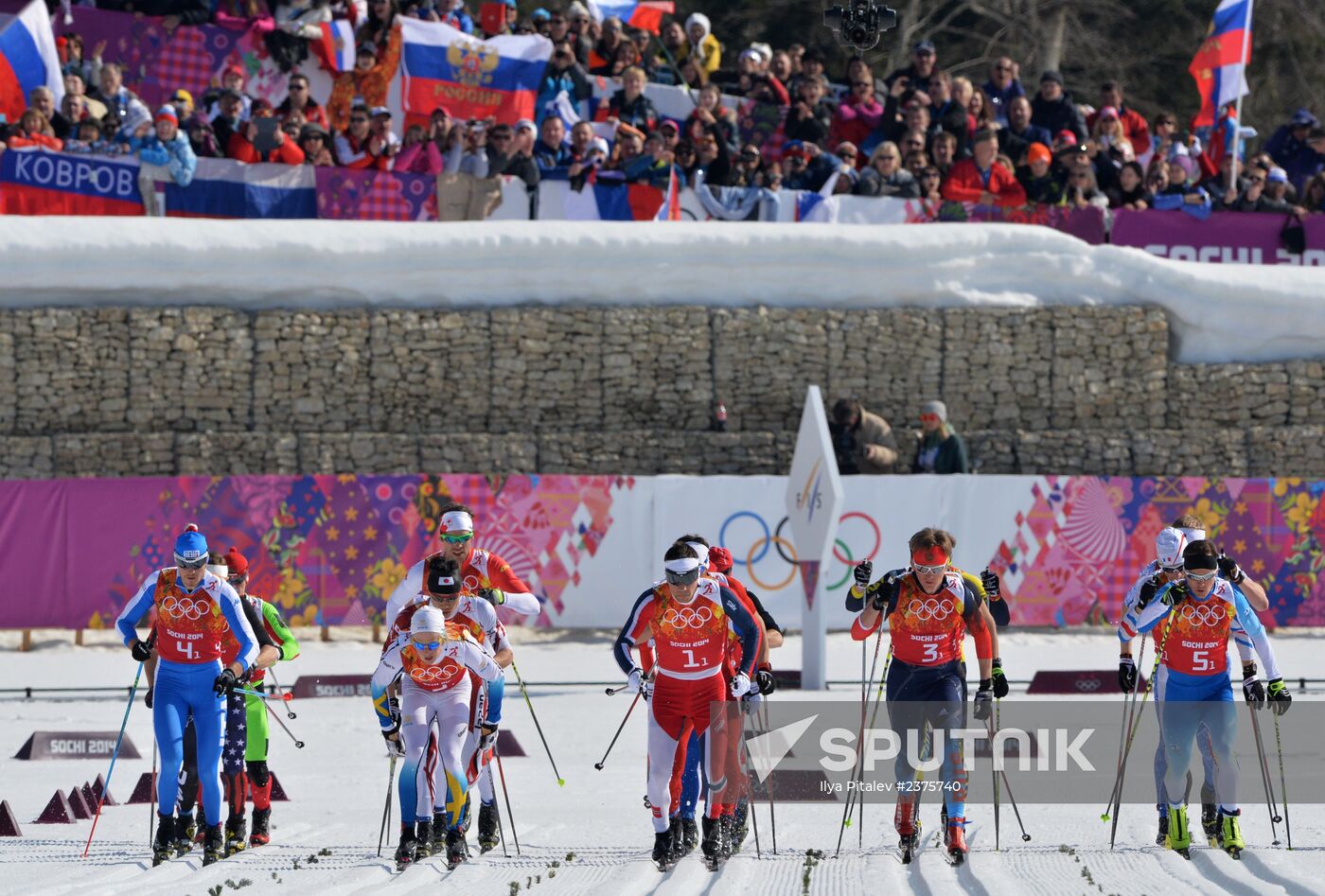 2014 Winter Olympics. Cross-country skiing. Men. Relay