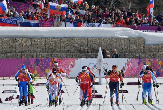 2014 Winter Olympics. Cross-country skiing. Men. Relay