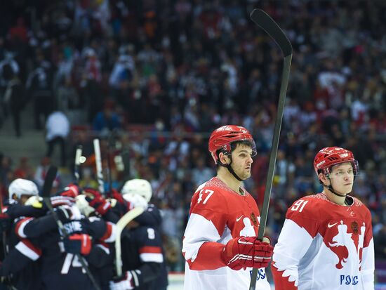 2014 Winter Olympics. Ice hockey. Men. USA vs. Russia