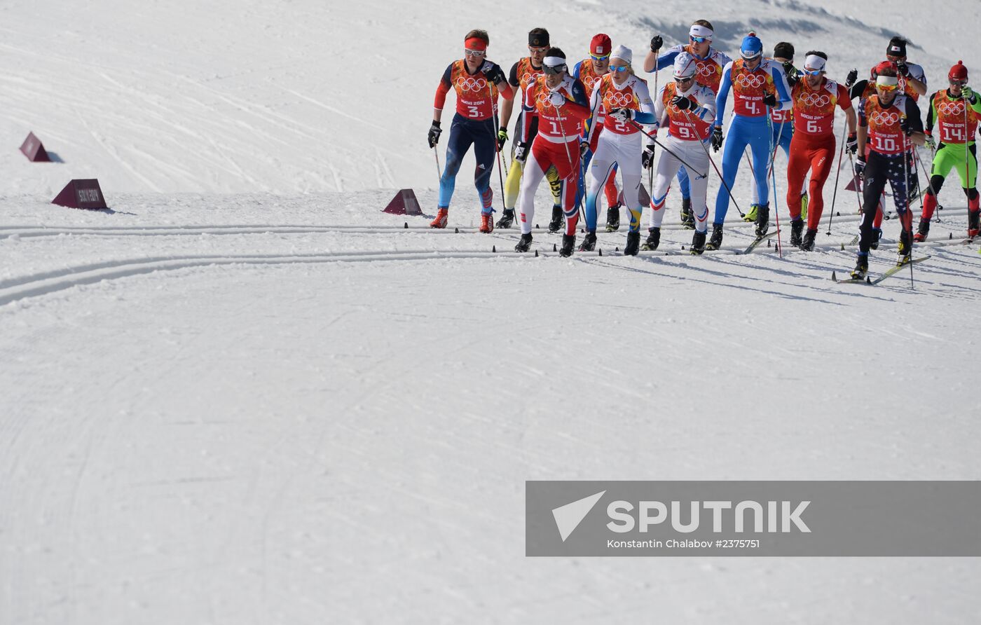 2014 Winter Olympics. Cross-country skiing. Men. Relay