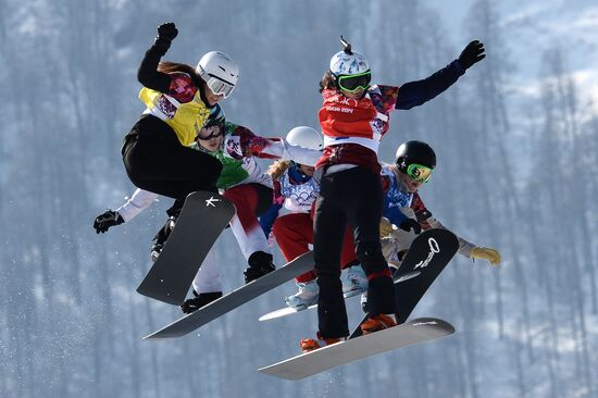 2014 Winter Olympics. Snowboarding. Women. Snowboard cross