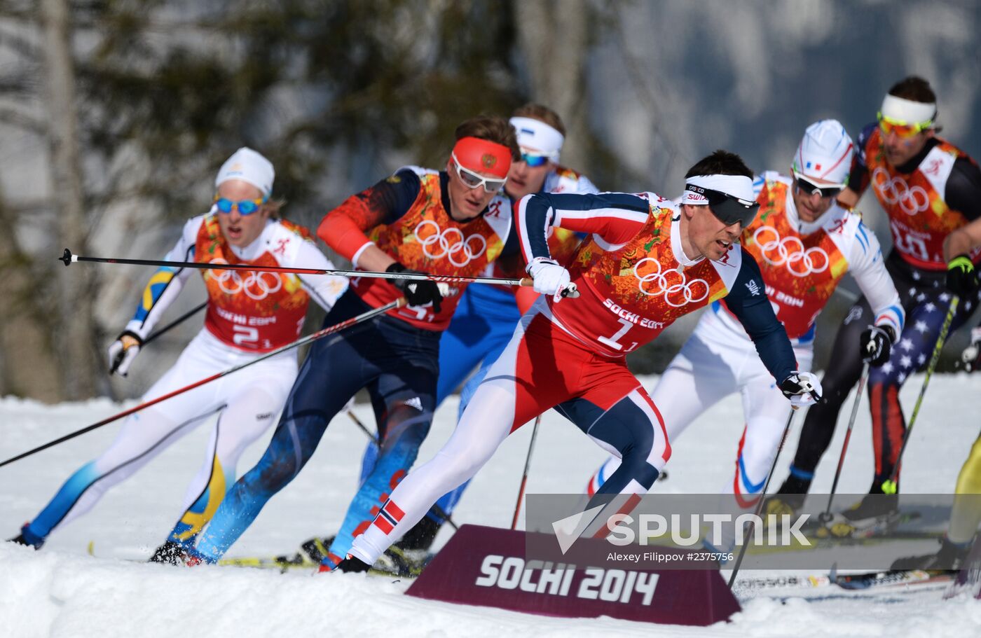 2014 Winter Olympics. Cross-country skiing. Men. Relay