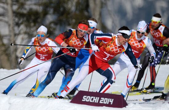 2014 Winter Olympics. Cross-country skiing. Men. Relay