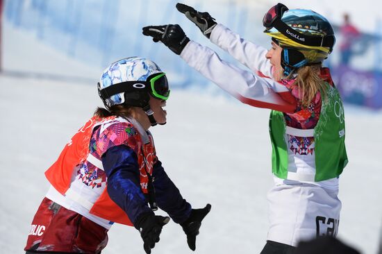 2014 Winter Olympics. Snowboarding. Women. Snowboard cross