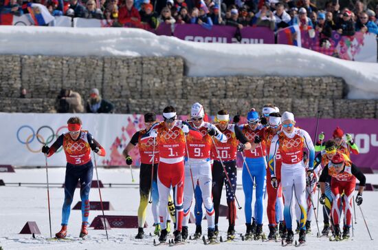 2014 Winter Olympics. Cross-country skiing. Men. Relay